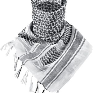 Scarf Military Shemagh Tactical Desert Keffiyeh Head Neck Scarf Arab Wrap with Tassel for Men Women