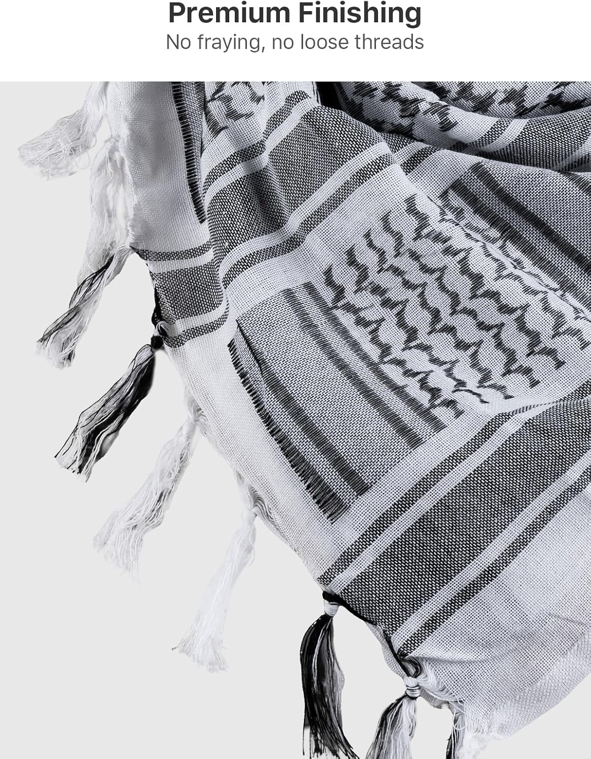 Scarf Military Shemagh Tactical Desert Keffiyeh Head Neck Scarf Arab Wrap with Tassel for Men Women - Image 3