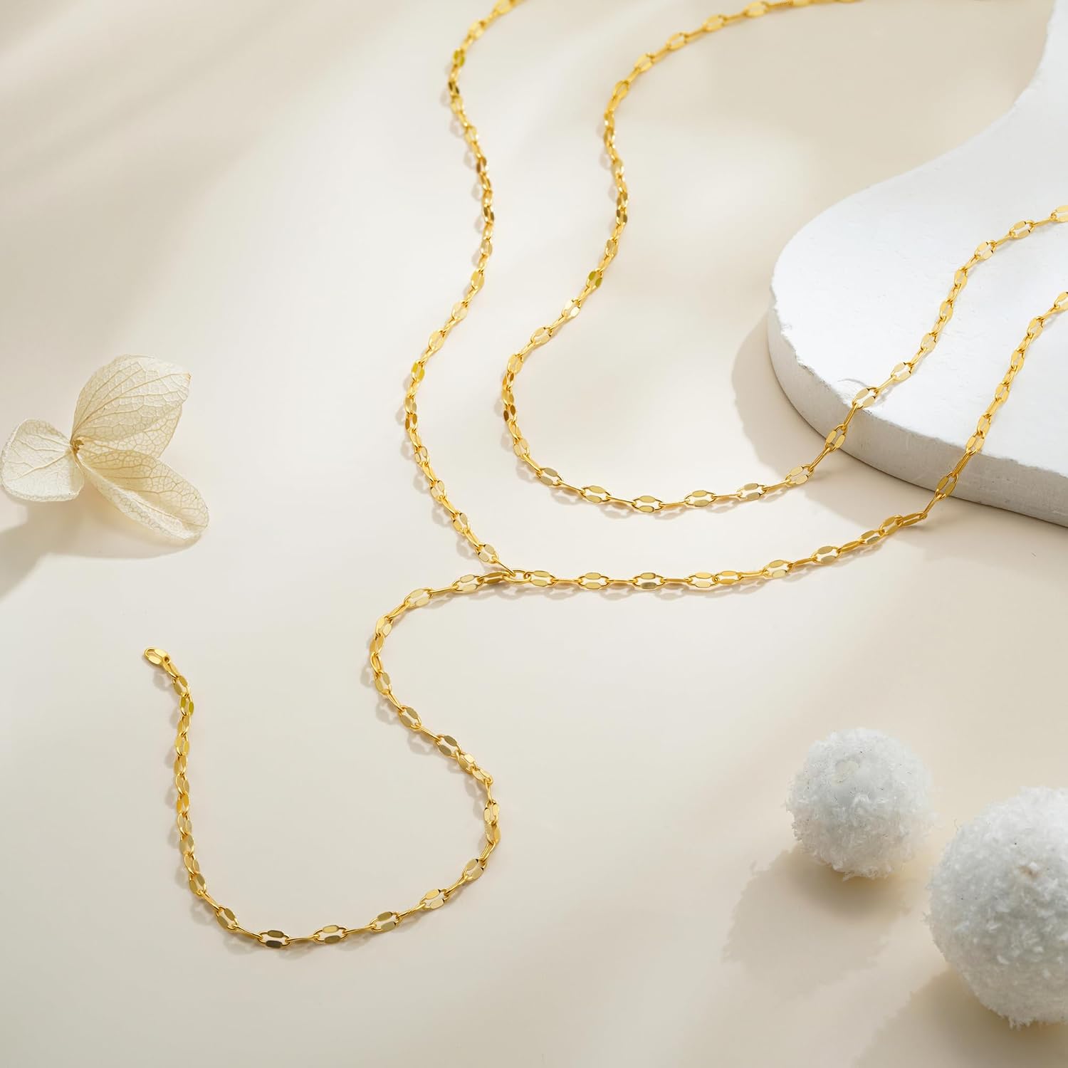 Lariat Gold Necklace for Women Dainty Long 14K Gold Plated Y-Shaped Body Chain Choker Necklace Trendy Non Tarnish Pendant Simple Layered Necklaces Gold Jewelry for Women Set Gift - Image 4